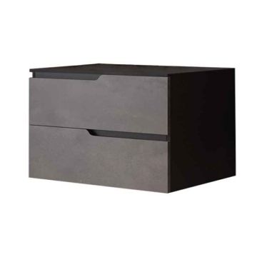 Mobilier cu blat pentru lavoar 80 cm, gri urban, Fluminia Bari