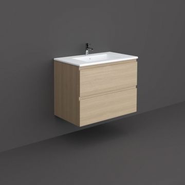 Mobilier suspendat incastrabil pentru lavoar, Joy, 80 cm stejar, Rak