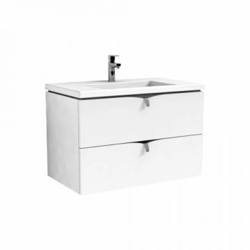 Mobilier suspendat Oristo Siena 80 cm, alb - Dimensiune 80cm