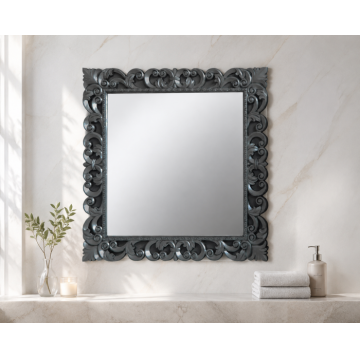 Oglinda Temptation 2 Negru cu Argint 90x90x3 cm