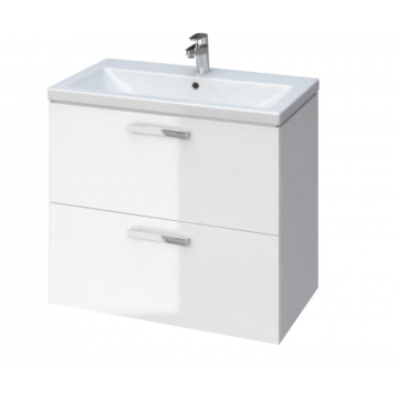 Set dulap baie 2 sertare Melar cu lavoar inclus, alb, 80 cm, Cersanit Set dulap baie 2 sertare Melar cu lavoar inclus, alb, 80 cm, Cersanit