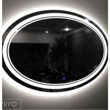 Oglinda LED Alexa Oval - Ovirro - Dimensiune 48x70