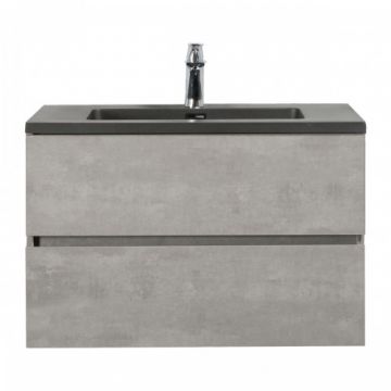 Set mobilier baie cu lavoar incastrat Wellis Mallorca 80 cm - Dimensiune 80 cm