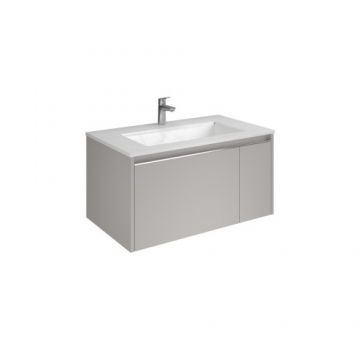 Set mobilier Savinidue Cielo cu lavoar ceramic - Dimensiune 81cm