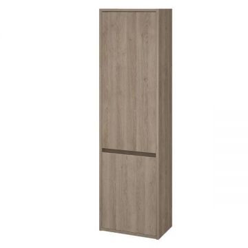 Dulap coloana Cersanit, Crea, cu doua usi, 140 cm, stejar