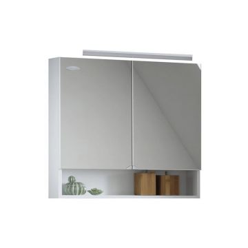 Dulap cu oglinda, Kolpasan, Evelin, 80 x 14 x 70 cm, alb