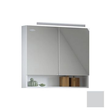 Dulap cu oglinda, Kolpasan, Evelin, 80 x 14 x 70 cm, gri