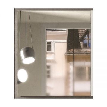 Dulap cu oglinda suspendat, Kolpasan, Naomi, cu o usa, 60 cm, alb