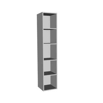 Dulap înalt deschis, Kolpasan, Naomi, cu polițe din lemn, dark concrete