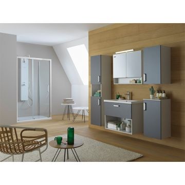 Dulapior suspendat, Kolpasan. Evelin, înălțime 70 cm, gri/antracit