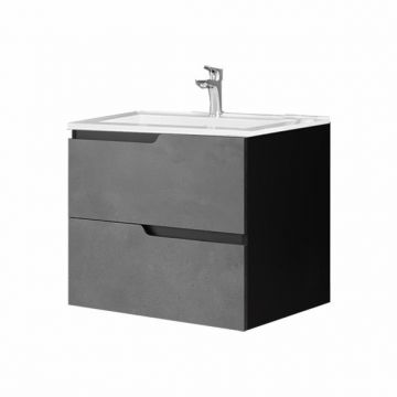 Mobilier pentru lavoar încastrat Fluminia, Bari 60, urban grey
