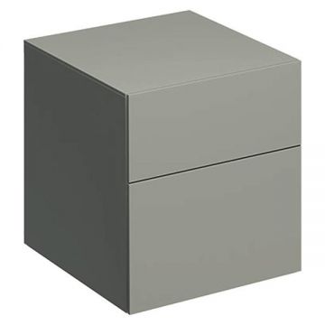 Mobilier suspendat, Geberit, Xeno2, cu 2 sertare, greige