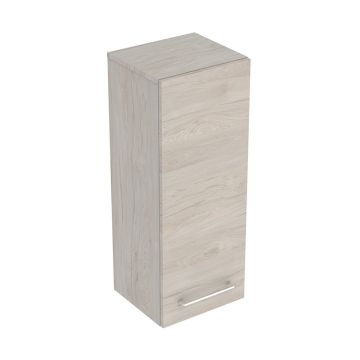 Dulap inalt suspendat, Geberit, Selnova Square, cu o usa, 85 cm, nuc american hickory deschis