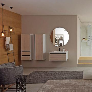 Dulap inalt suspendat, Kolpasan, Pandora, 130 cm, lemn natur