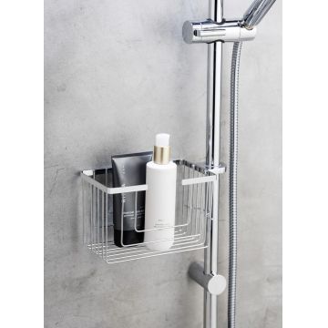 Etajera pentru baie Valognes, Wenko, 20x13x12 cm, inox, argintiu