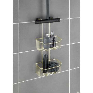 Etajera suspendabila Milo, Wenko, 25x14x55 cm, inox, auriu