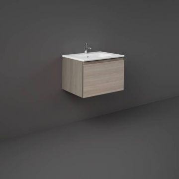 Mobilier pentru lavoar Rak, Joy-Uno 60 cm, suspendat, 1 sertar, grey elm