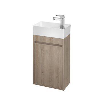 Mobilier suspendat, Cersanit, Crea, 40 cm, stejar