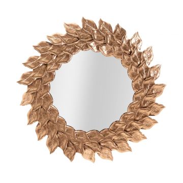 Oglinda de perete Glam Petal, Mauro Ferretti, Ø 73 cm, fier, aramiu