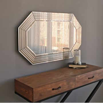 Oglinda decorativa A313Y, Neostill, 60 x 100 cm, bronz