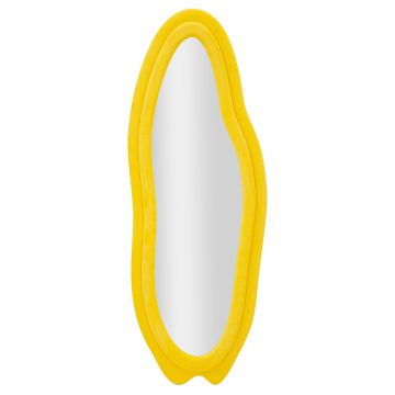 Oglinda decorativa Chanel, Mauro Ferretti, 40x160 cm, MDF/poliester, galben