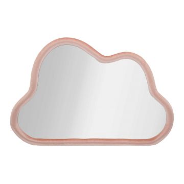 Oglinda decorativa Cloud, Mauro Ferretti, 90x60 cm, MDF/rama acoperita cu catifea, roz