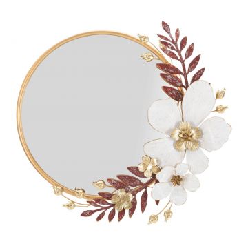 Oglinda decorativa Flot, Mauro Ferretti, 74.9 x 72.4 cm, fier/MDF, multicolor