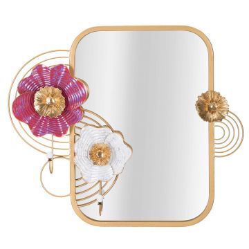 Oglinda decorativa Lovis, Mauro Ferretti, 75 x 64.1 cm, fier/MDF, multicolor