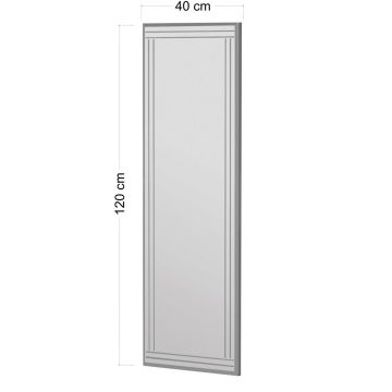 Oglinda decorativa, Siam, Buhem, 40x120x2 cm, MDF , Alb