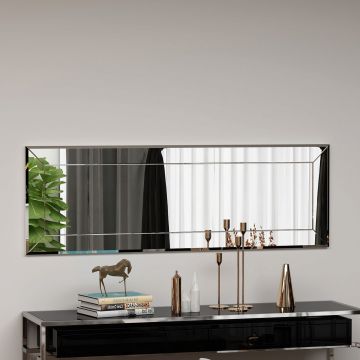 Oglinda decorativa, Siam, Nady, 40x120x2 cm, MDF , Alb