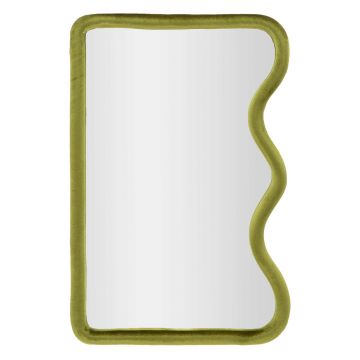 Oglinda decorativa Tod, Mauro Ferretti, 60x90 cm, MDF/rama acoperita cu catifea, verde
