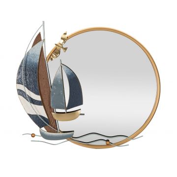 Oglinda decorativa Vele, Mauro Ferretti, 71x64 cm, metal/MDF/oglinda, multicolor