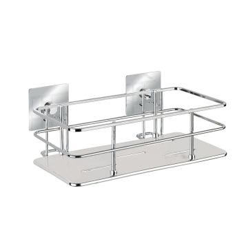 Polita pentru baie, Wenko, Turbo-Loc®, 24 x 10 x 14.5 cm, inox/plastic