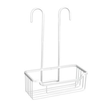 Polita suspendabila pentru dus, Wenko, Milo, 25 x 36 x 14 cm, aluminiu, gri