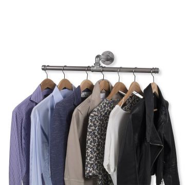 Raft de perete, Evila Originals, Boruraf053, 60x7x15 cm, Metal, Gri