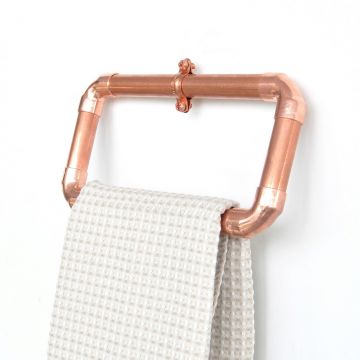 Raft de perete, Evila Originals, Cop004, 22x12x5 cm, Cupru, Auriu roz