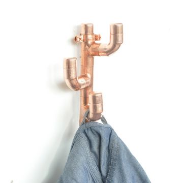 Raft de perete, Evila Originals, Cop008, 17x9x9 cm, Cupru, Auriu roz