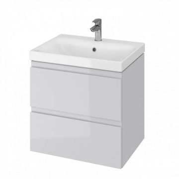 Set mobilier cu lavoar Cersanit, Moduo Slim 60 cm, gri