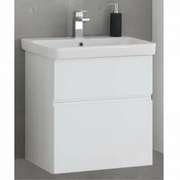 Set mobilier cu lavoar Kolpasan, Oxana 60 cm, alb