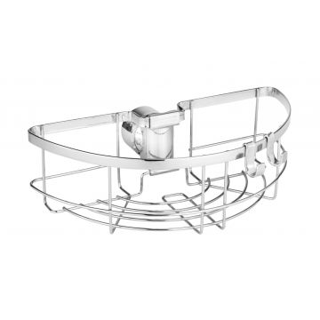 Suport pentru accesorii dus, Wenko, Shower Rod Caddy Floresta, 26 x 15.5 x 8 cm, metal/plastic, gri