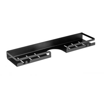 Suport pentru accesorii dus, Wenko, Turbo-Loc Altarella L, 45 x 10.5 x 4 cm, inox, negru