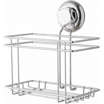 Suport pentru baie Bestlock, Compactor, 18.5x13.2x20.3 cm, crom/ABS/plastic (TPU), argintiu