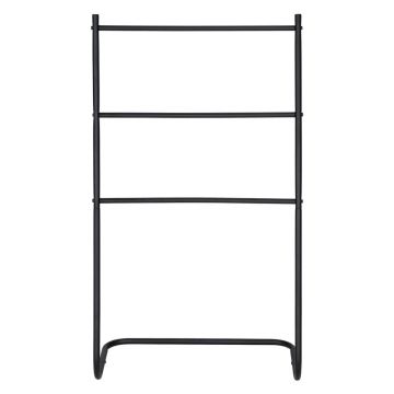 Suport pentru prosoape negru mat din metal Aracena – Allstar