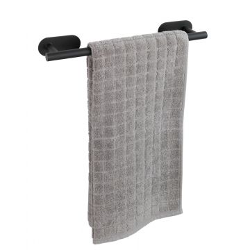 Suport pentru prosoape Orea Black, Wenko, 40x7x4.5 cm, inox, negru