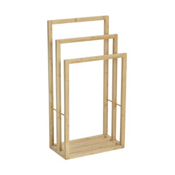 Suport pentru prosoape, Wenko, Freestanding Bambusa, 42 x 23 x 82 cm, bambus, natur