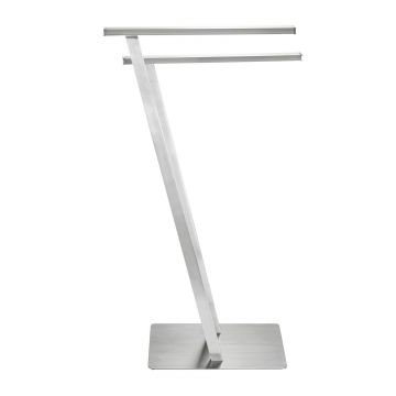 Suport pentru prosoape, Wenko, Lirio, 20 x 40 x 76.5 cm, inox, gri