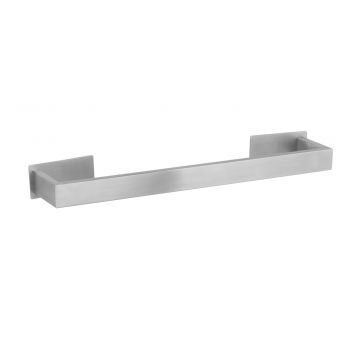 Suport prosoape de baie, Wenko, Turbo-Loc, Genova Matt, 41 x 4.4 x 7.6 cm, inox, gri