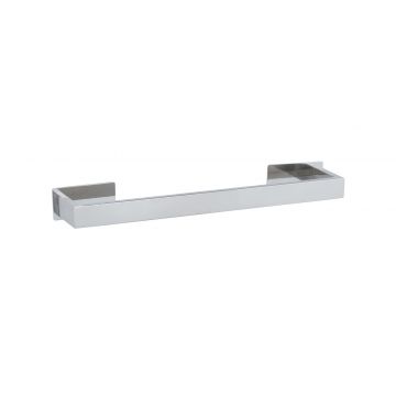 Suport prosoape de baie, Wenko, Turbo-Loc, Genova Shine, 41 x 4.4 x 7.6 cm, inox, gri