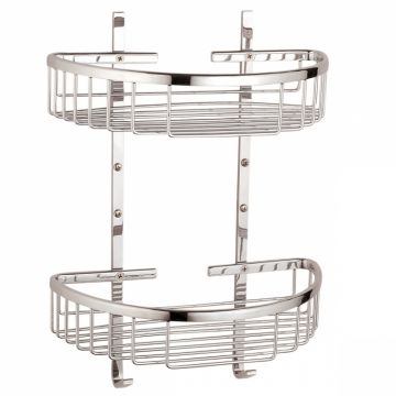 Etajera   suport coltar burete gel de dus cu 2 rafturi   A44053