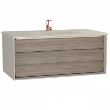 Frame Unitate de baza lavoar baie 100cm, cu 1 drawer, cu vanity lavoar   chiuveta baie taupe mat   61226